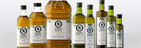 Botellas de aceite de oliva virgen extra Sierra Serena